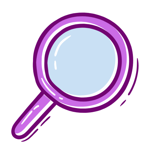 Pink magnifing glass