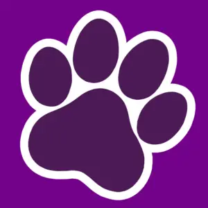 Purple Beagle Digital paw print