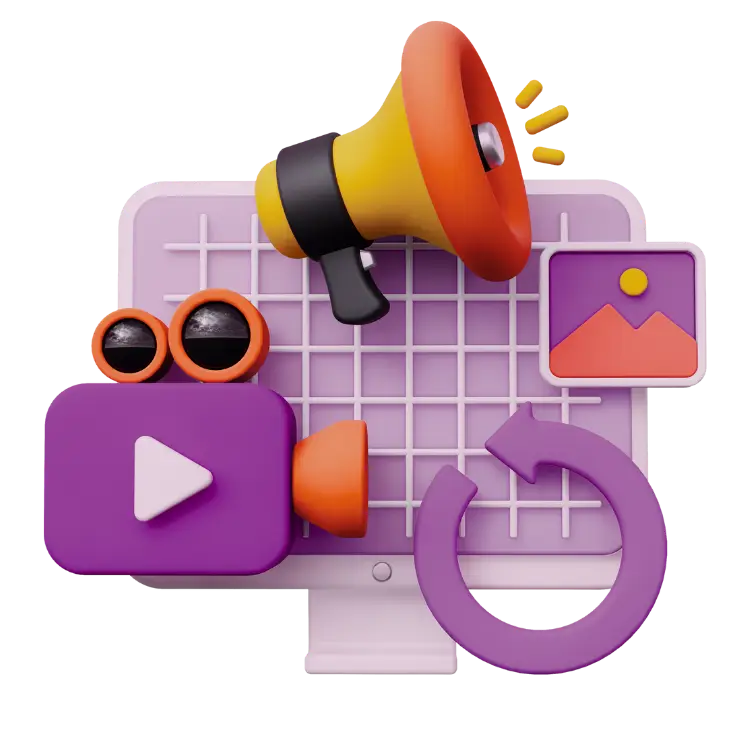 Graphic of various digital things