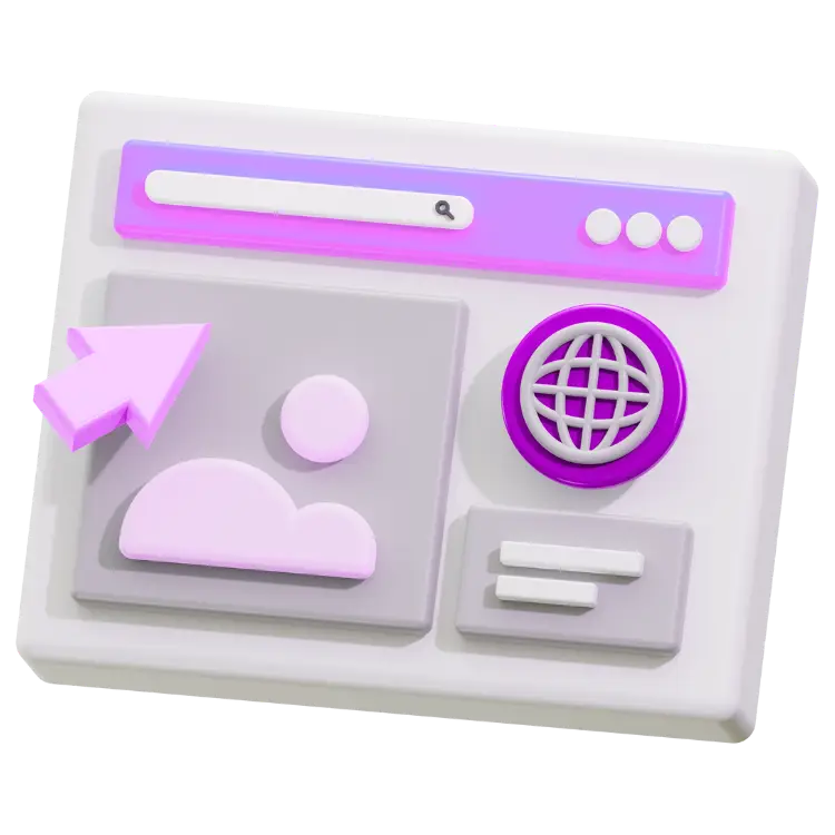 Graphic of a website