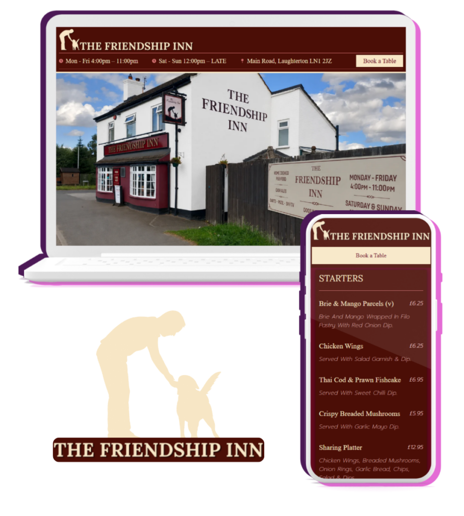 The Friendship Inn website built by Purple Beagle Digital