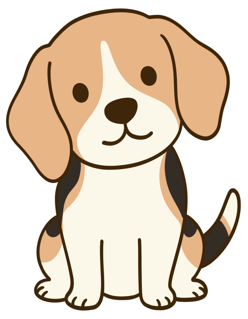 Beagle sitting