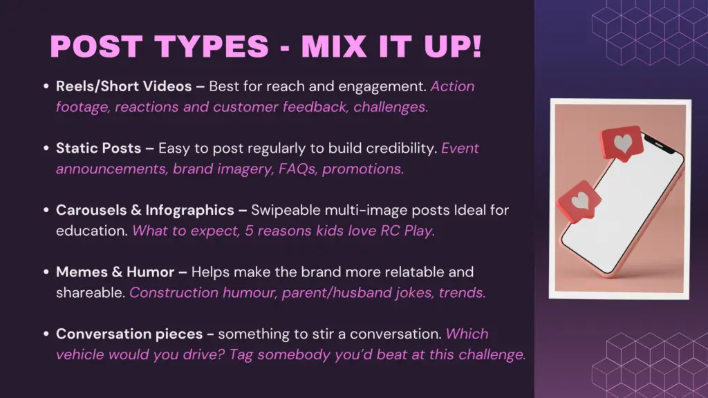 RC Play post types slide